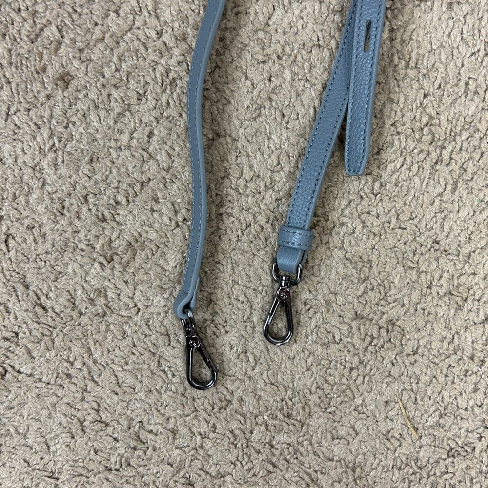 Botkier Replacement Leather Strap Gray/Blue - Picture 3 of 4